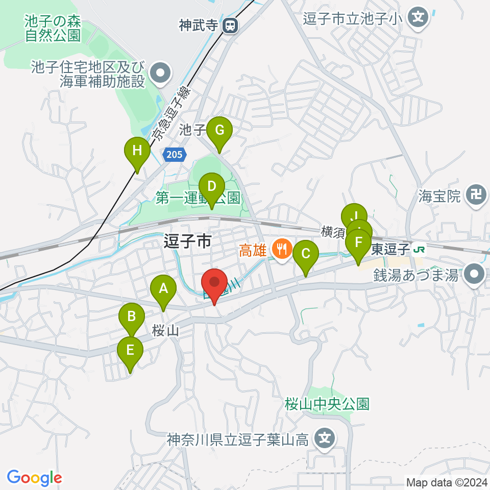 ケイズギターワークス周辺の駐車場・コインパーキング一覧地図