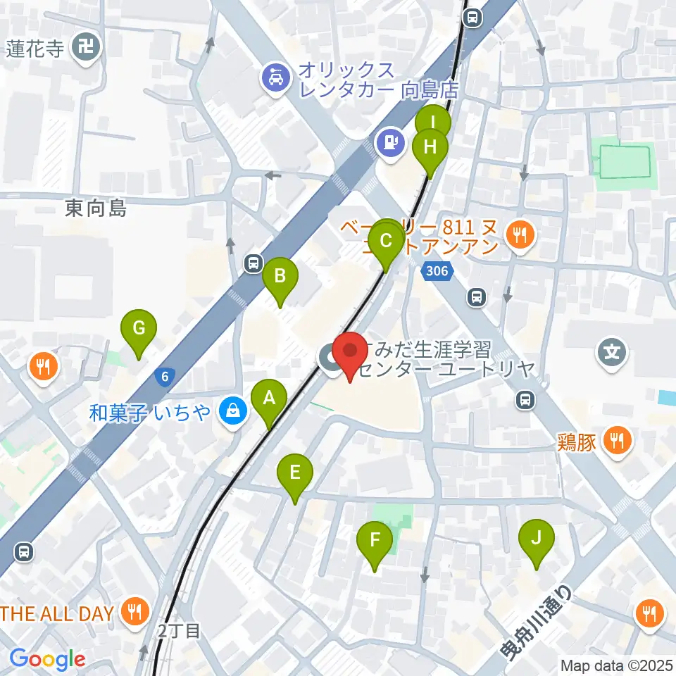 ユートリヤ すみだ生涯学習センター周辺の駐車場・コインパーキング一覧地図