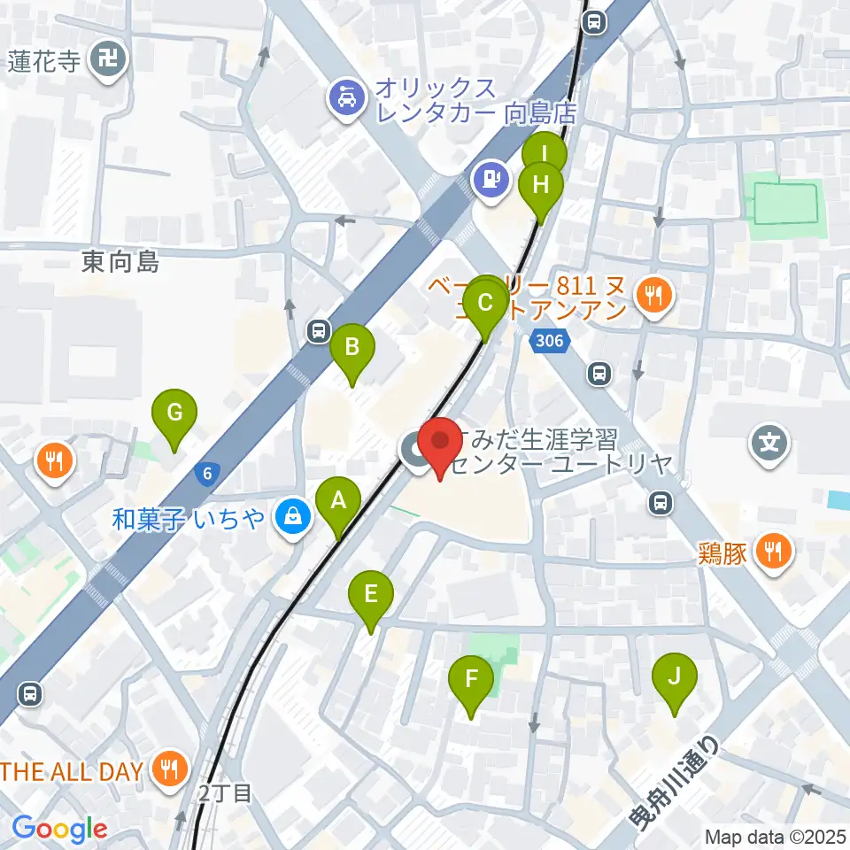 ユートリヤ すみだ生涯学習センター周辺の駐車場・コインパーキング一覧地図