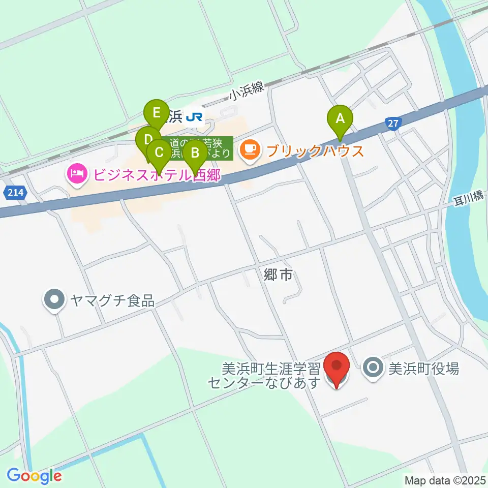 美浜町生涯学習センターなびあす周辺の駐車場・コインパーキング一覧地図