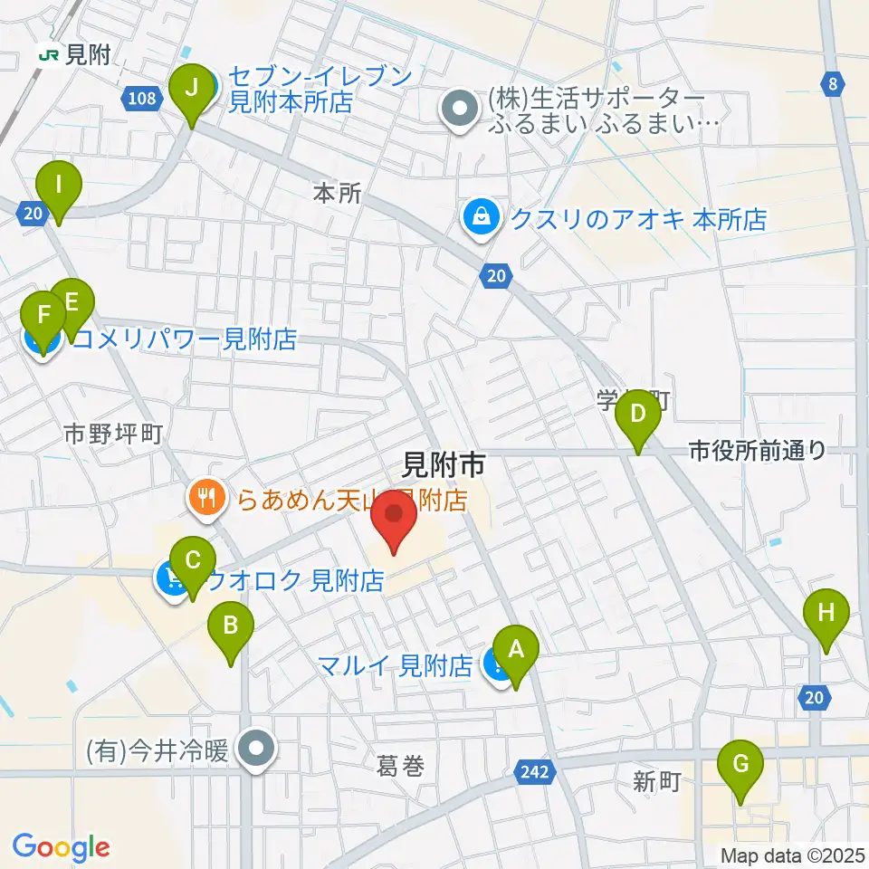 見附市文化ホール アルカディア周辺の駐車場・コインパーキング一覧地図
