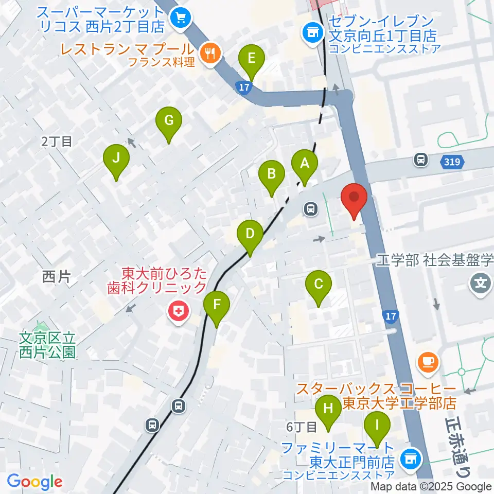 三浦ピアノ本郷店周辺の駐車場・コインパーキング一覧地図