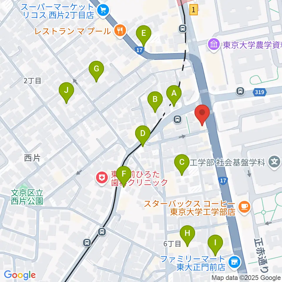 三浦ピアノ本郷店周辺の駐車場・コインパーキング一覧地図