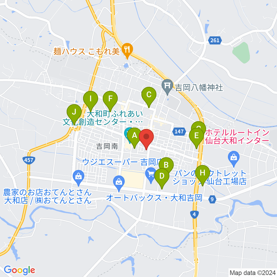 仙台ピアノ工房 木造ドーム周辺の駐車場・コインパーキング一覧地図