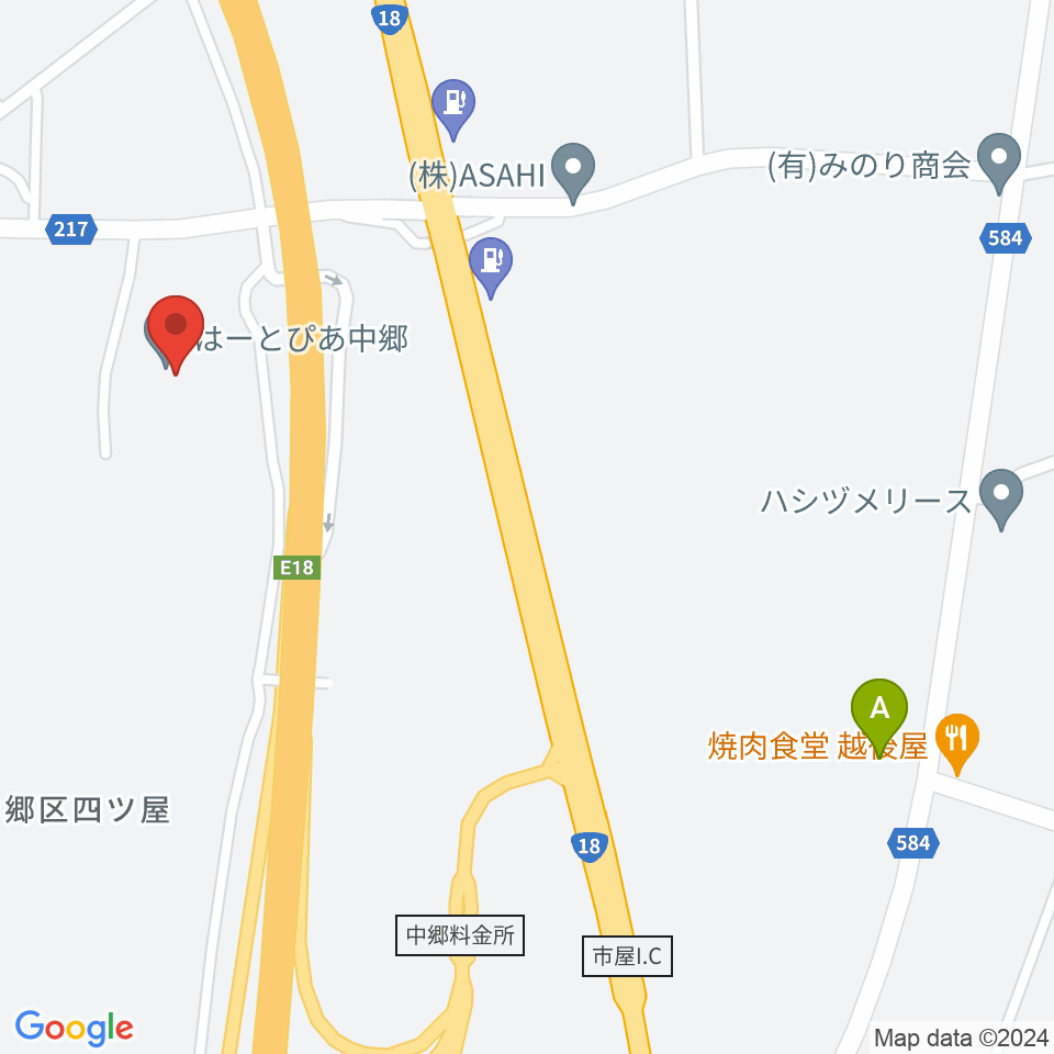 はーとぴあ中郷周辺の駐車場・コインパーキング一覧地図