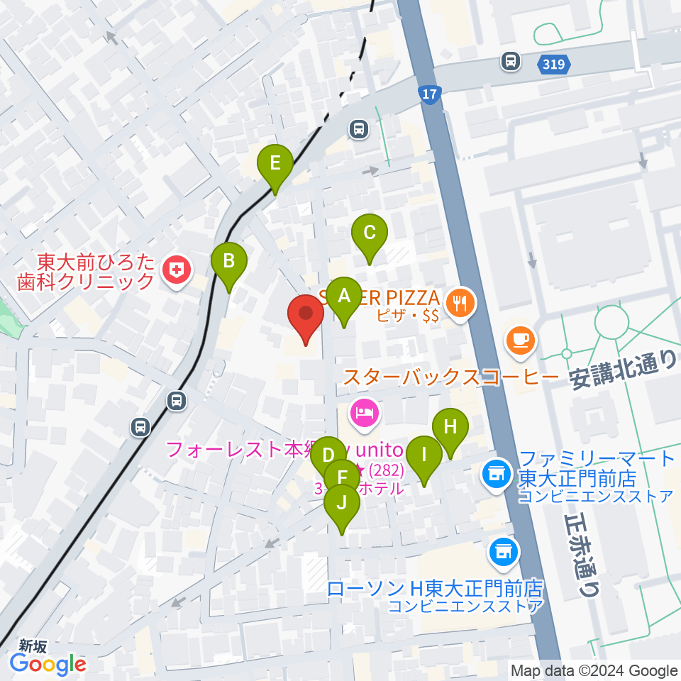 求道会館周辺の駐車場・コインパーキング一覧地図