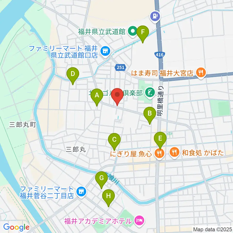 西川音楽教室周辺の駐車場・コインパーキング一覧地図
