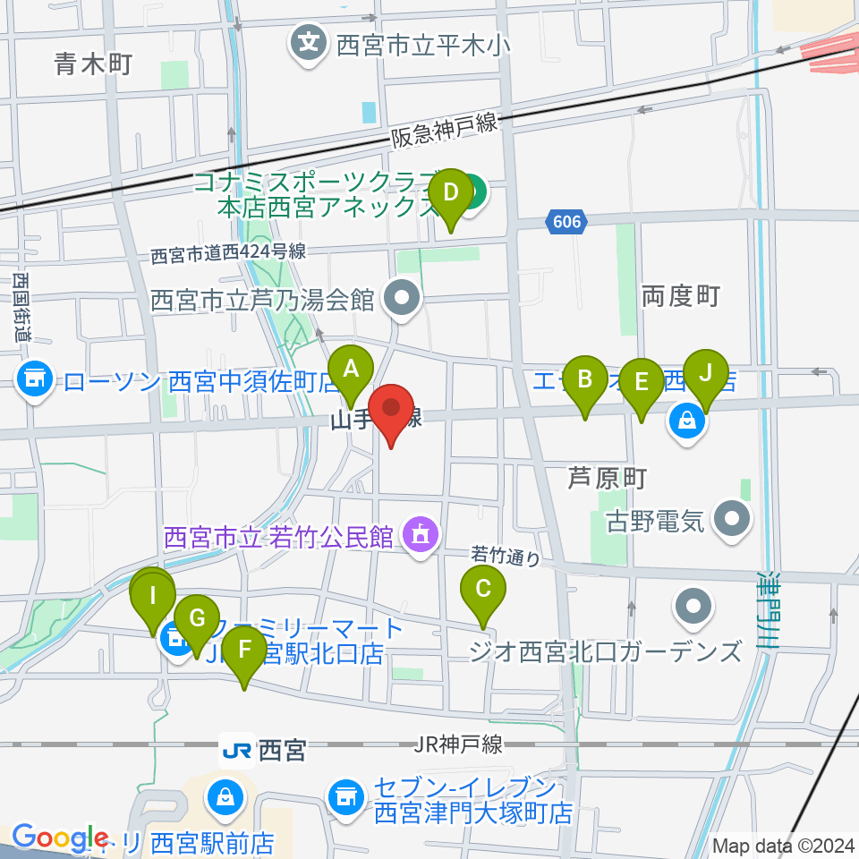 トップピアノ周辺の駐車場・コインパーキング一覧地図