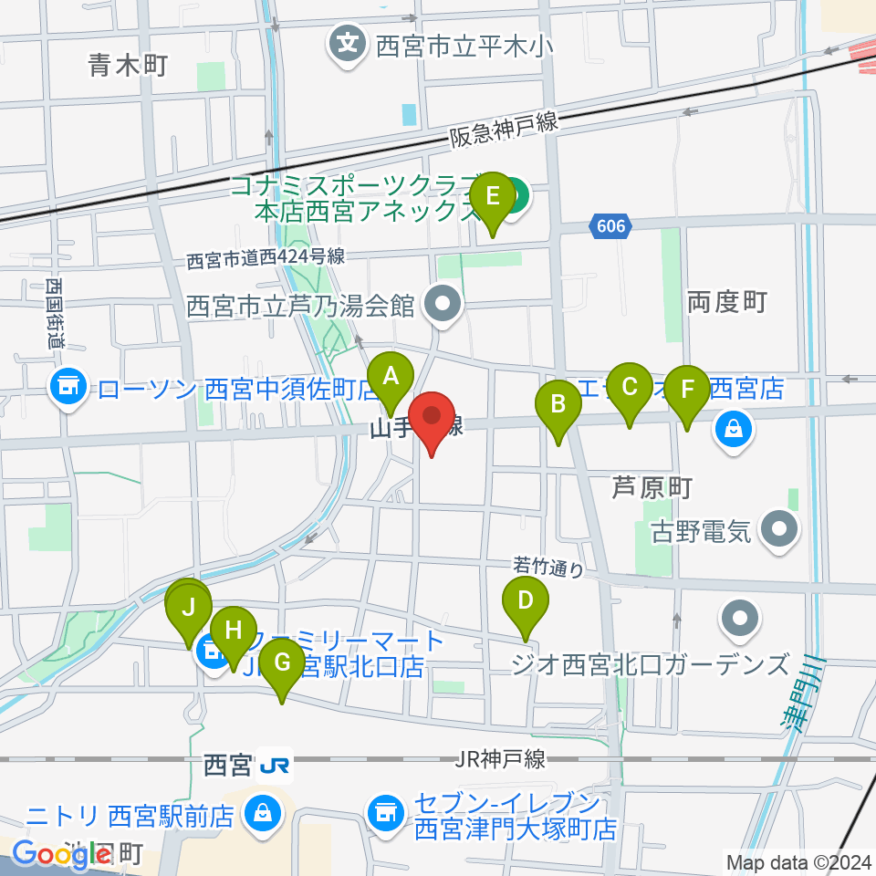 トップピアノ周辺の駐車場・コインパーキング一覧地図