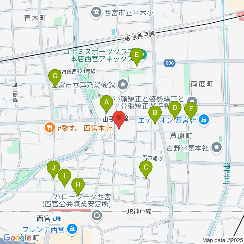 ピアノワークス周辺の駐車場・コインパーキング一覧地図