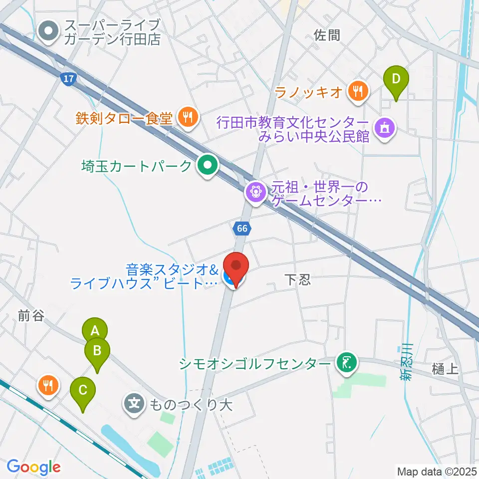 ビートハウス1193周辺の駐車場・コインパーキング一覧地図
