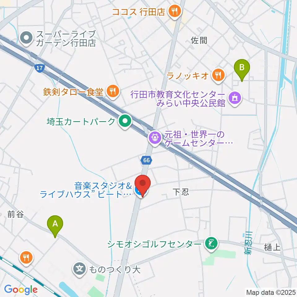 ビートハウス1193周辺の駐車場・コインパーキング一覧地図