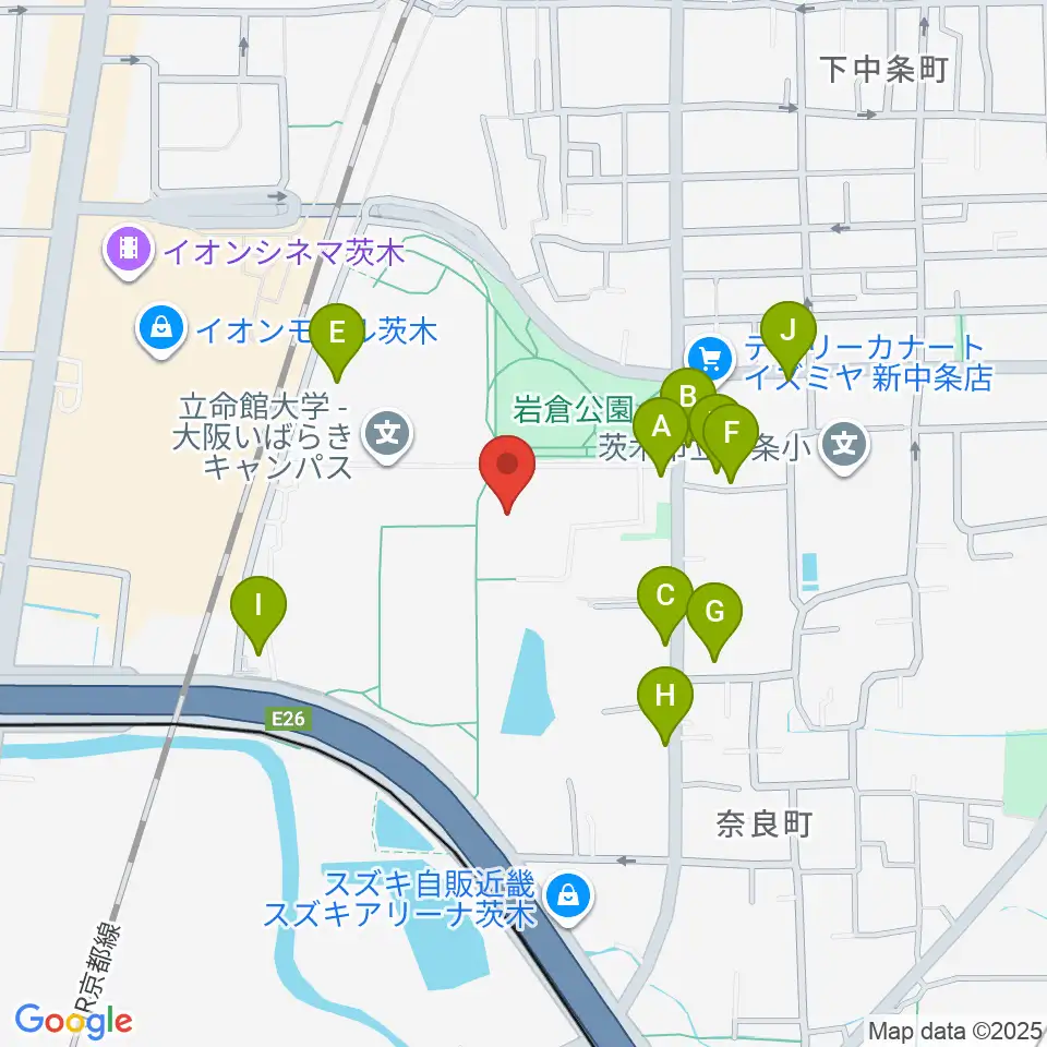 立命館いばらきフューチャープラザ周辺の駐車場・コインパーキング一覧地図