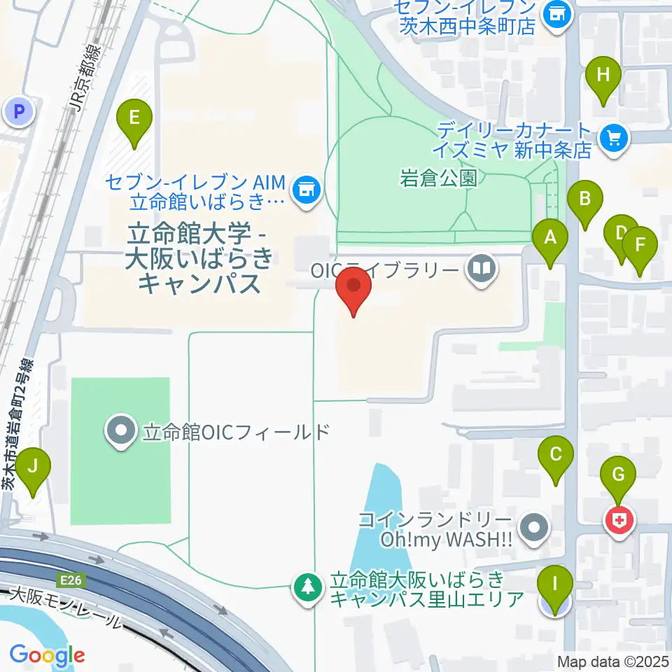 立命館いばらきフューチャープラザ周辺の駐車場・コインパーキング一覧地図