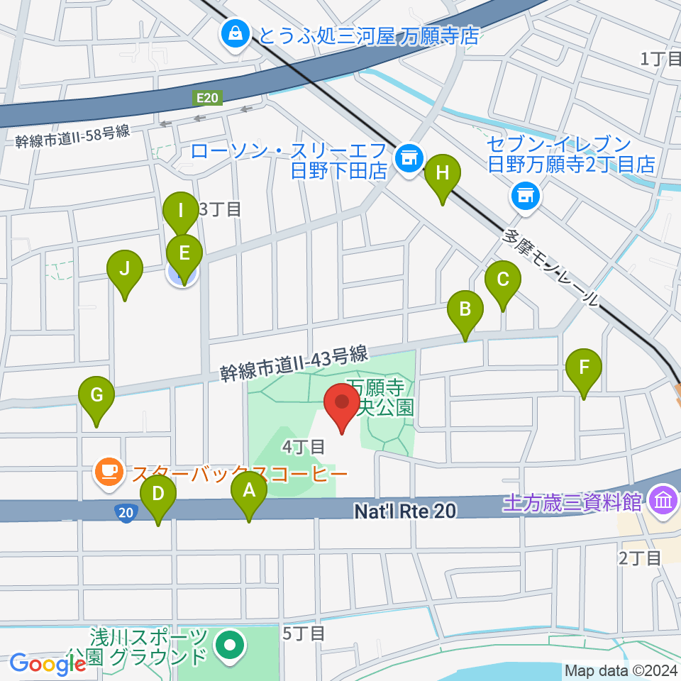 安養寺本堂・客殿地下ホール周辺の駐車場・コインパーキング一覧地図