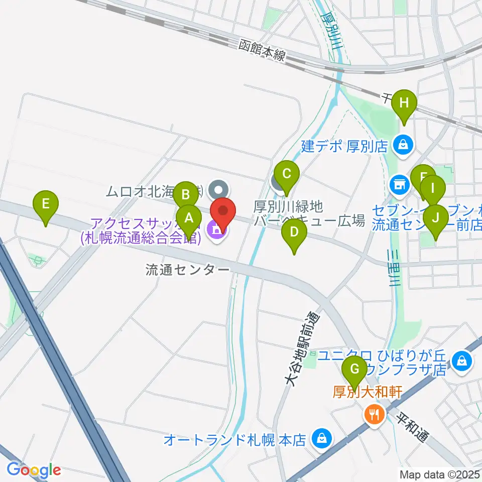 アクセスサッポロ周辺の駐車場・コインパーキング一覧地図