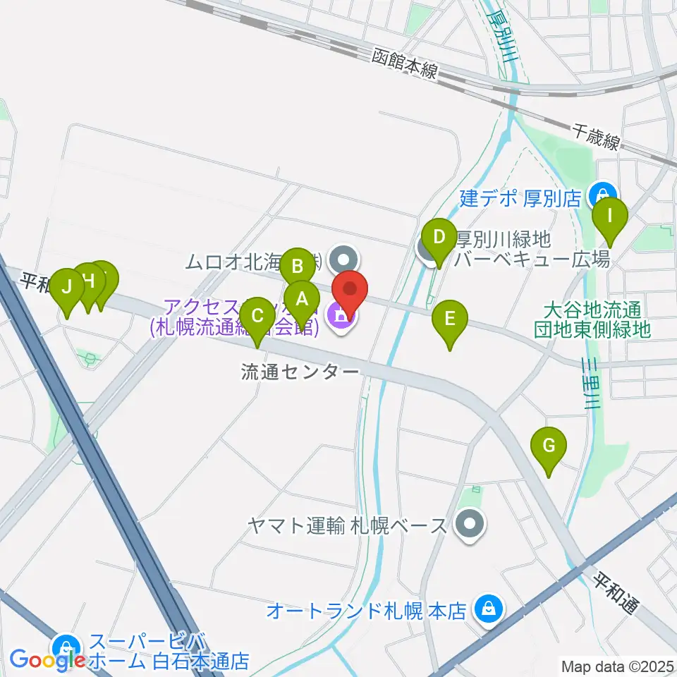 アクセスサッポロ周辺の駐車場・コインパーキング一覧地図