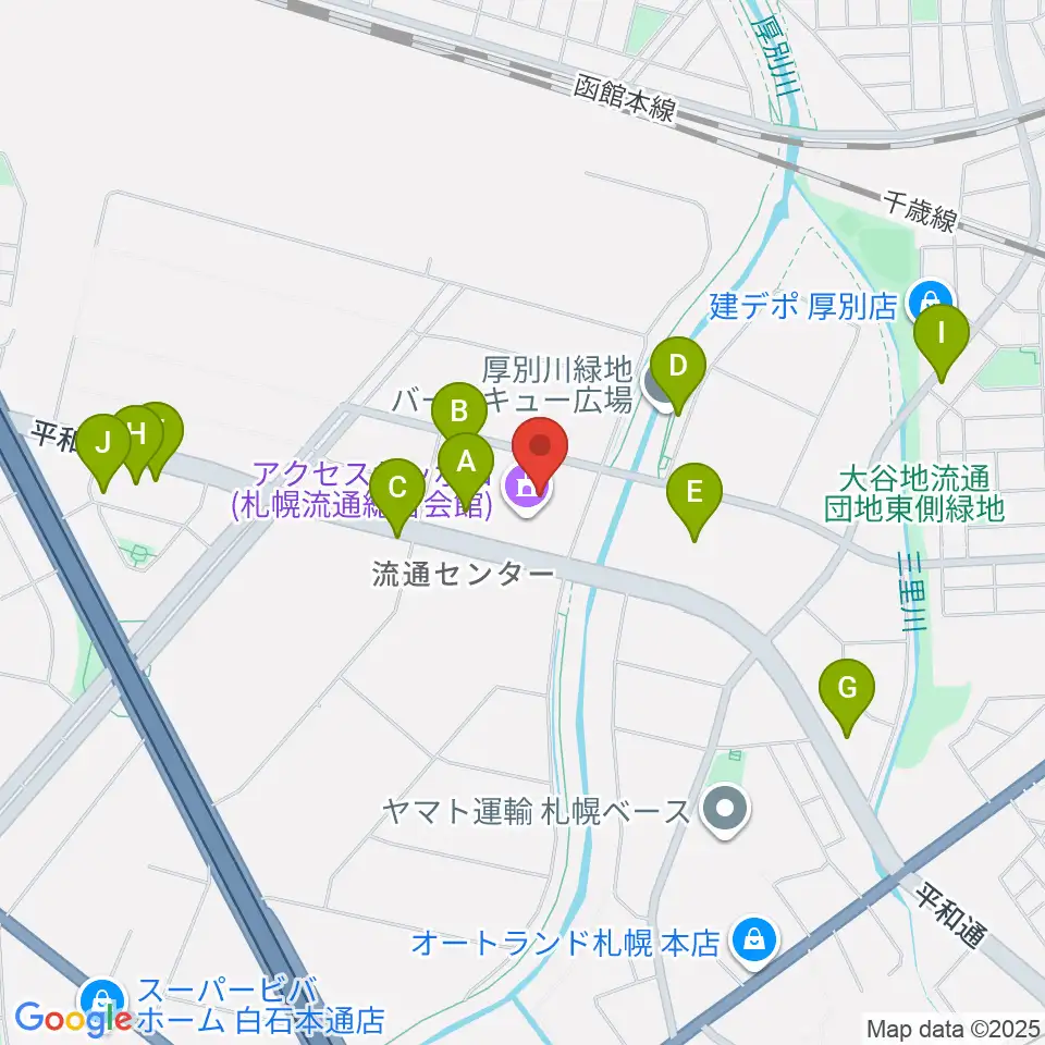 アクセスサッポロ周辺の駐車場・コインパーキング一覧地図