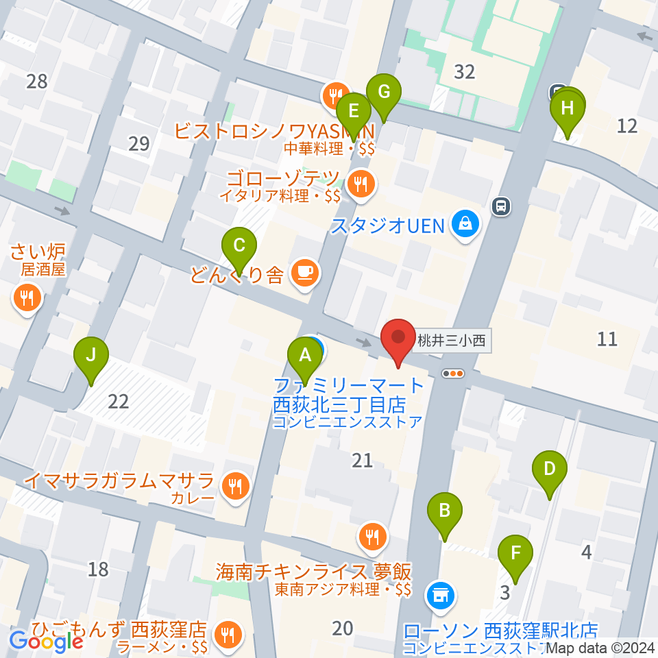 アケタの店周辺の駐車場・コインパーキング一覧地図