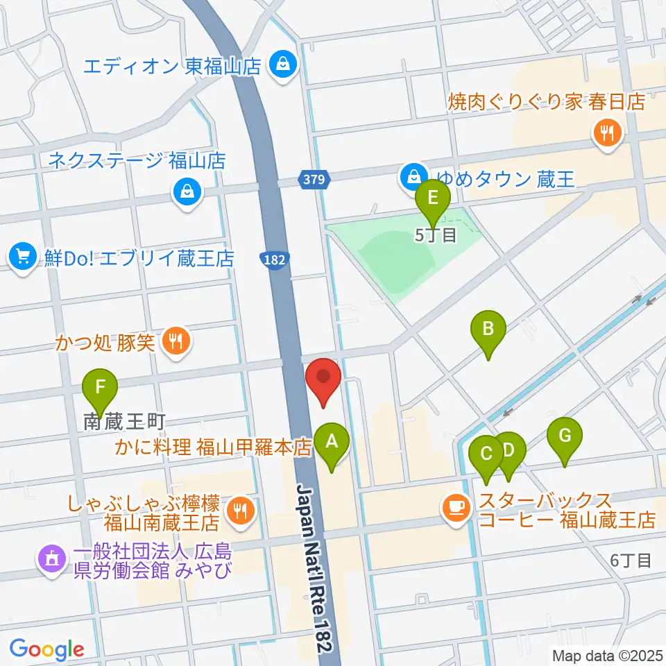 スガナミ楽器蔵王店周辺の駐車場・コインパーキング一覧地図