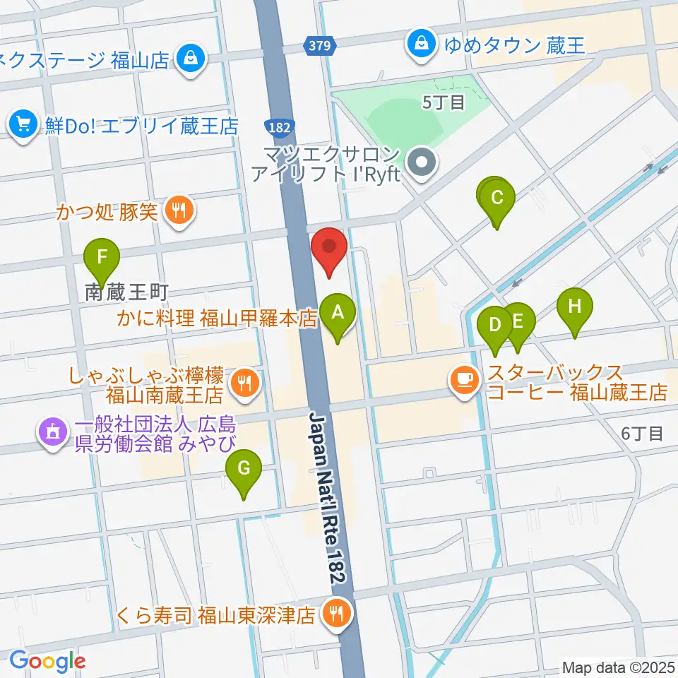 スガナミ楽器蔵王店周辺の駐車場・コインパーキング一覧地図