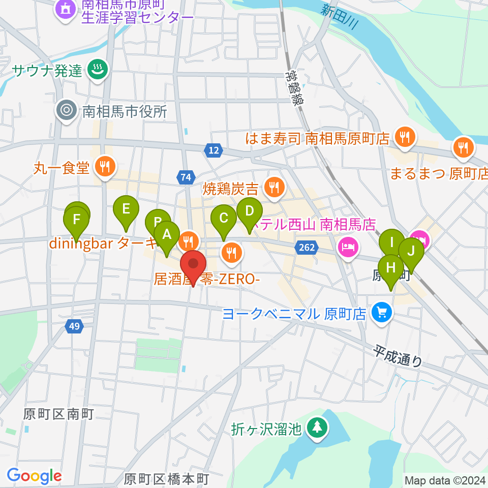 オアシス楽器店 原町店周辺の駐車場・コインパーキング一覧地図