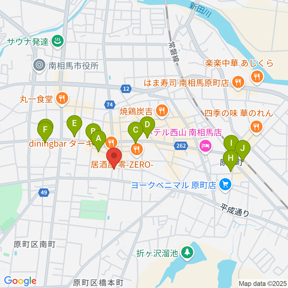 オアシス楽器店 原町店周辺の駐車場・コインパーキング一覧地図