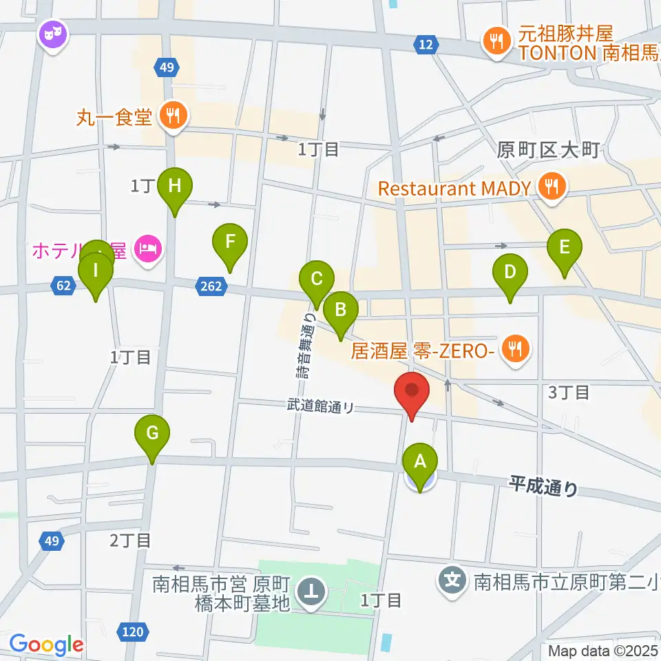 オアシス楽器店 原町店周辺の駐車場・コインパーキング一覧地図