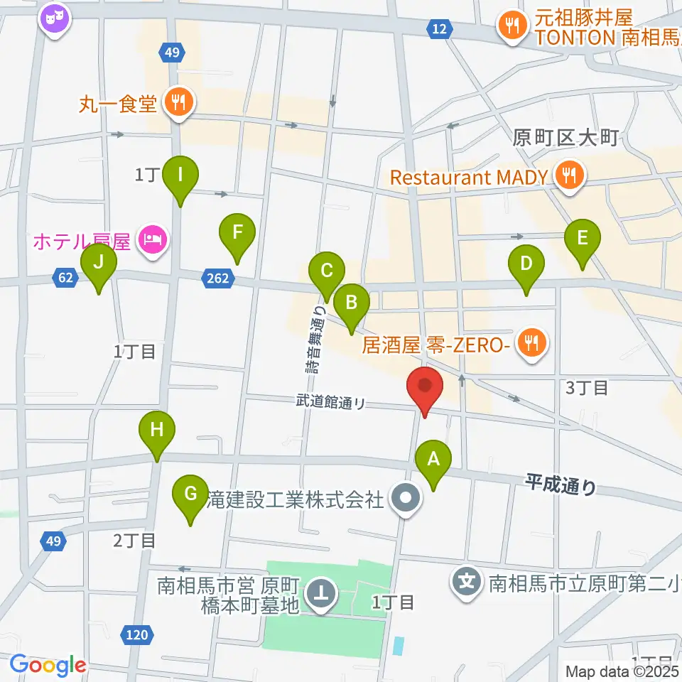 オアシス楽器店 原町店周辺の駐車場・コインパーキング一覧地図