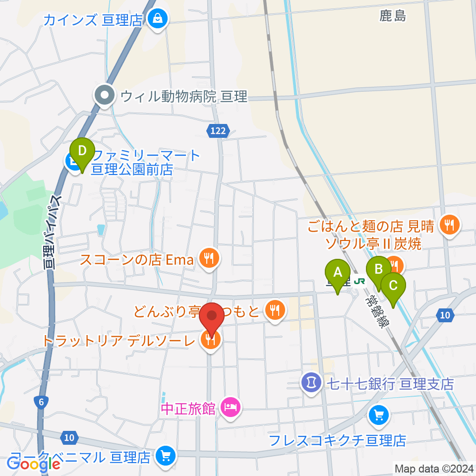 オアシス楽器 亘理店周辺の駐車場・コインパーキング一覧地図