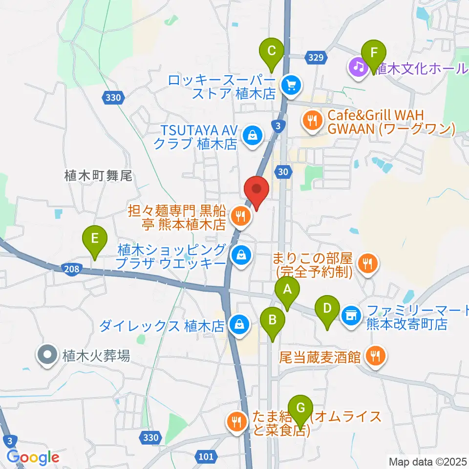 ピアノタウン熊本周辺の駐車場・コインパーキング一覧地図