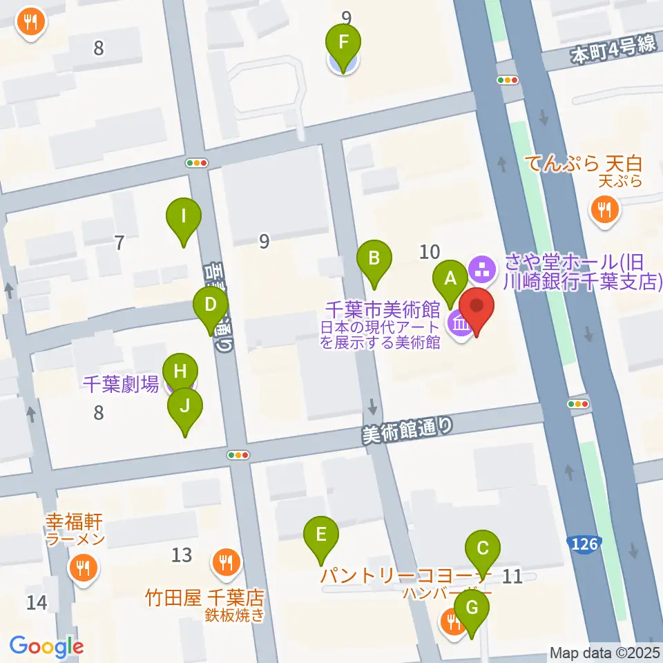 千葉市美術館周辺の駐車場・コインパーキング一覧地図