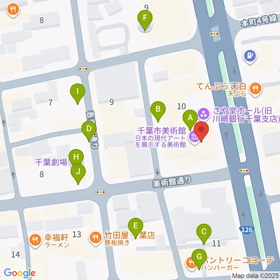 千葉市美術館周辺の駐車場・コインパーキング一覧地図
