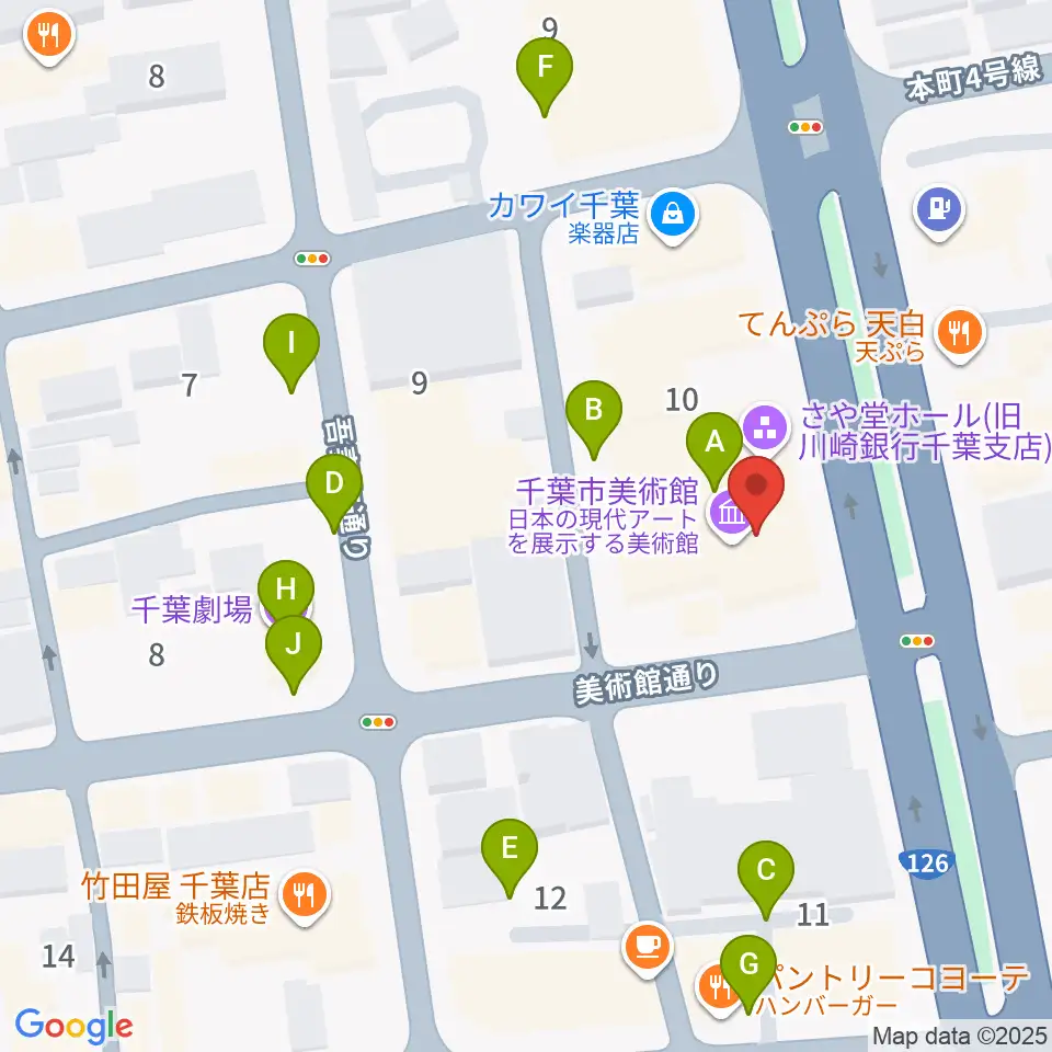 千葉市美術館周辺の駐車場・コインパーキング一覧地図