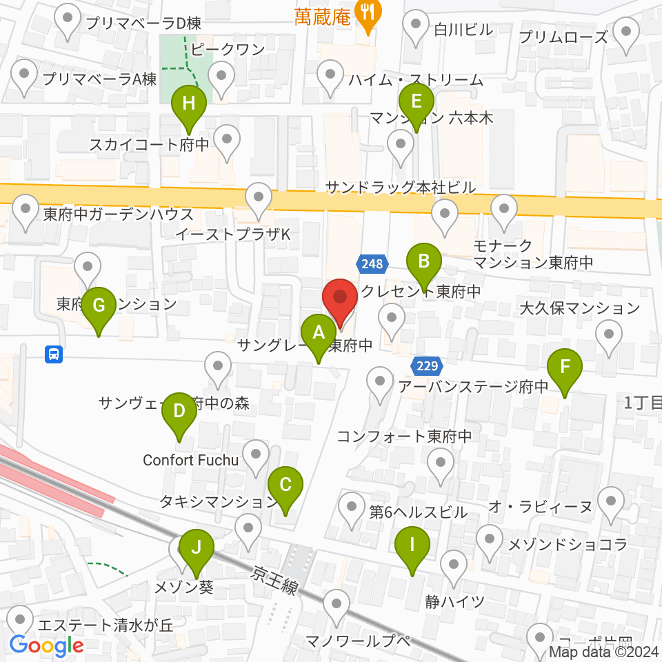 ミュージックサロン・サングレース周辺の駐車場・コインパーキング一覧地図