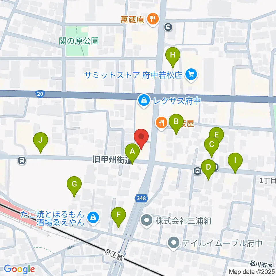 ミュージックサロン・サングレース周辺の駐車場・コインパーキング一覧地図