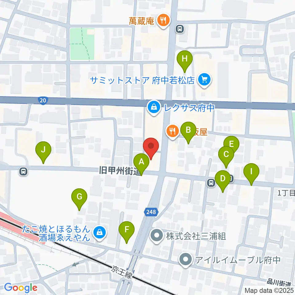 ミュージックサロン・サングレース周辺の駐車場・コインパーキング一覧地図