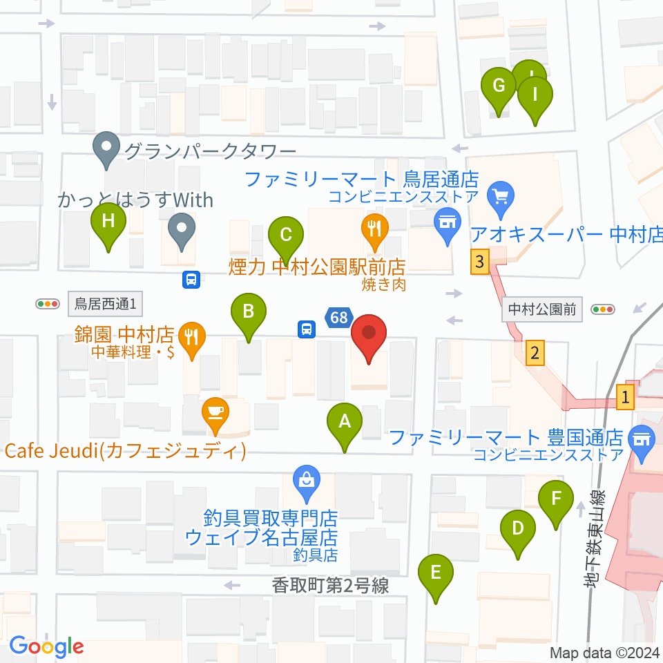 スタジオ・フィオリーレ周辺の駐車場・コインパーキング一覧地図