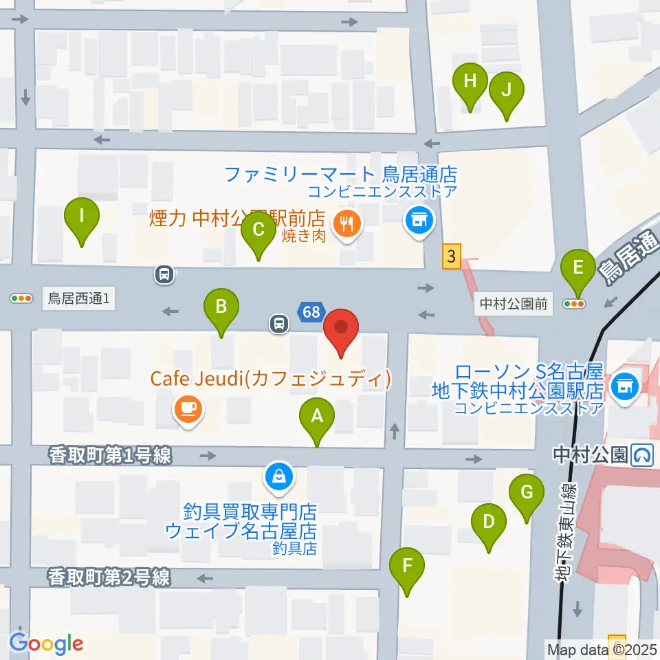 スタジオ・フィオリーレ周辺の駐車場・コインパーキング一覧地図