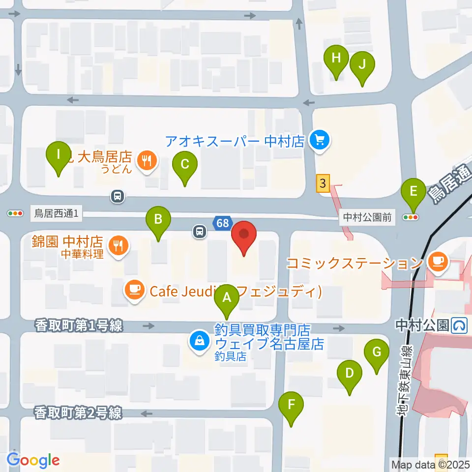 スタジオ・フィオリーレ周辺の駐車場・コインパーキング一覧地図