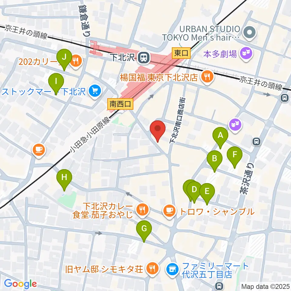 JAZZY SPORT下北沢周辺の駐車場・コインパーキング一覧地図