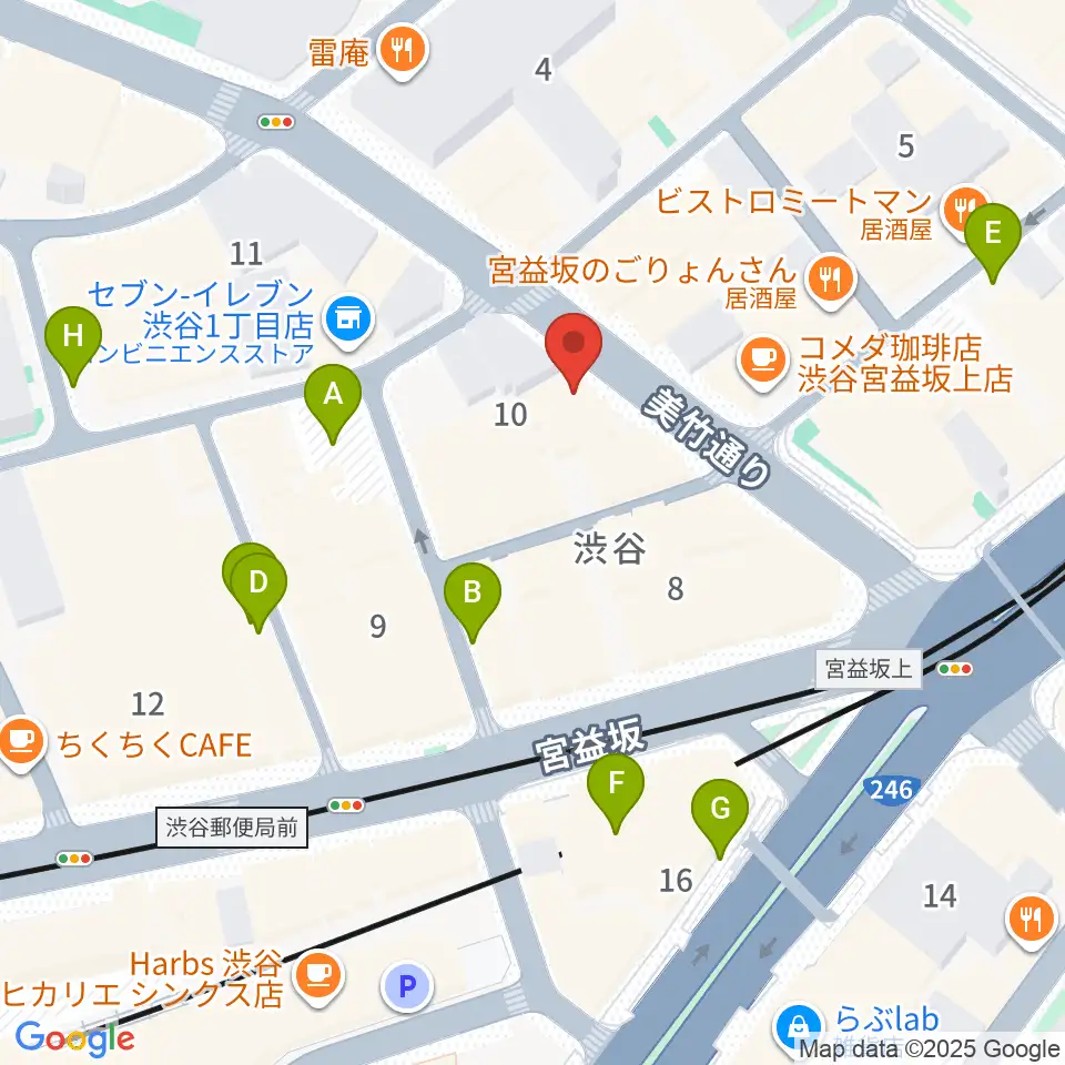 渋谷Family周辺の駐車場・コインパーキング一覧地図