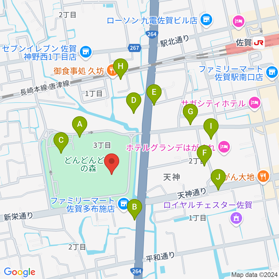 アバンセ周辺の駐車場・コインパーキング一覧地図