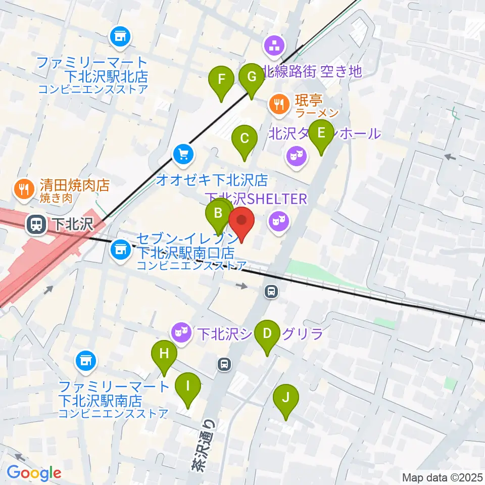 下北沢LIVEHOLIC周辺の駐車場・コインパーキング一覧地図