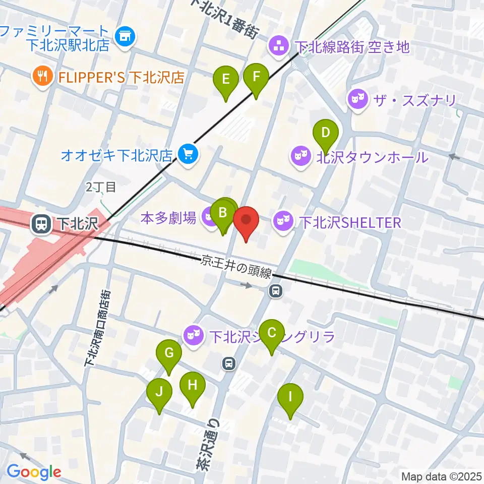 下北沢LIVEHOLIC周辺の駐車場・コインパーキング一覧地図