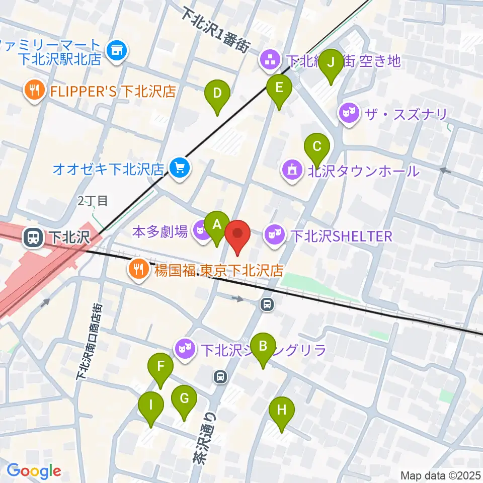 下北沢LIVEHOLIC周辺の駐車場・コインパーキング一覧地図