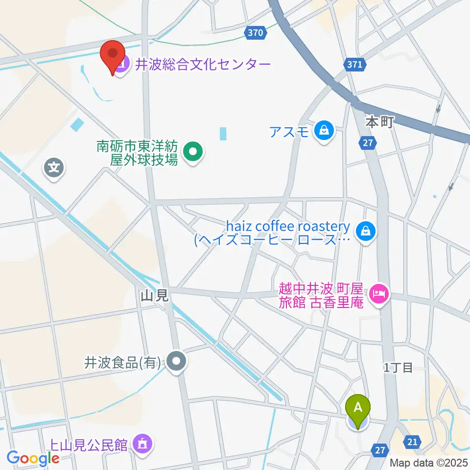 井波総合文化センター周辺の駐車場・コインパーキング一覧地図