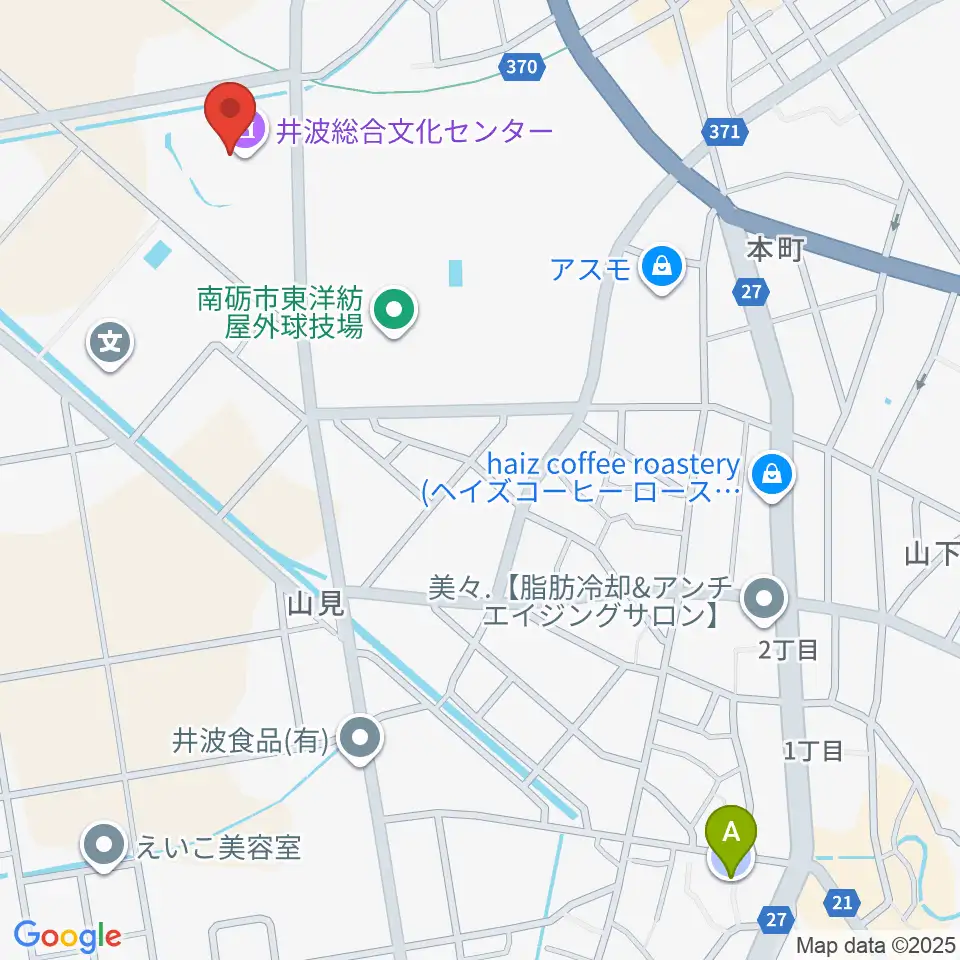 井波総合文化センター周辺の駐車場・コインパーキング一覧地図