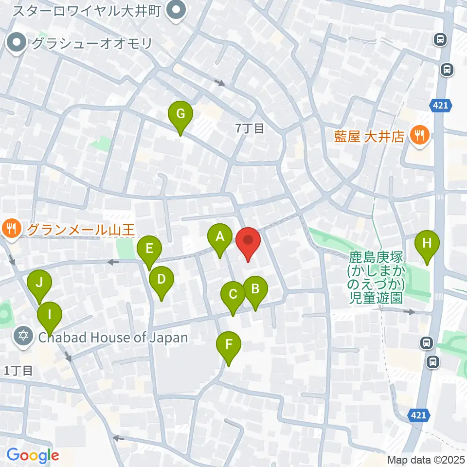 山王オーディアム周辺の駐車場・コインパーキング一覧地図