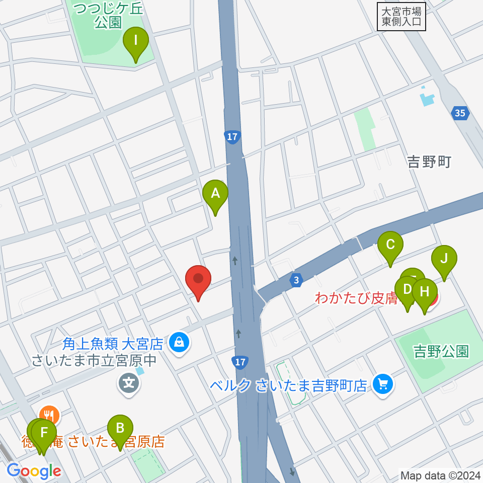 さいたまピアノ工房周辺の駐車場・コインパーキング一覧地図